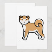 Invitation dessin de shiba inu (Devant / Derrière)