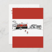 Invitation Dessin de voitures et de camescope (Devant / Derrière)