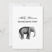 Invitation Dessin d'éléphant vintage (Devant)