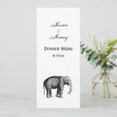 Invitation Dessin d'éléphant vintage (Debout devant)