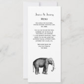 Invitation Dessin d'éléphant vintage (Dos)