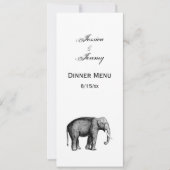 Invitation Dessin d'éléphant vintage (Devant)