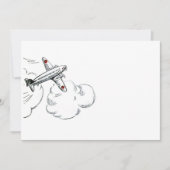 Invitation Dessin démodé d'avion (Devant)