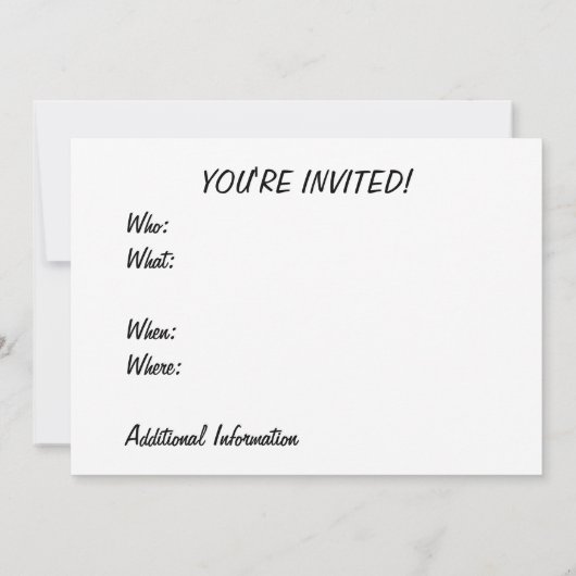 Invitation Dessin démodé d'avion (Dos)