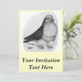 Invitation Dessin d'encre de chou chinois (Debout devant)