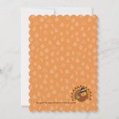 Invitation Dessin des Pères Pèlerins et des Indiens américain (Dos)