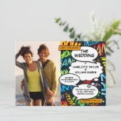 Invitation Dessin Dessin Moderne Photo Tout En Mariage (Debout devant)