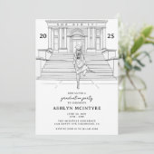 Invitation Dessin féminin et élégant (Debout devant)