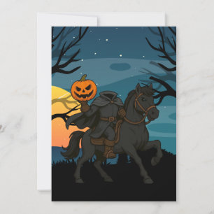 Invitation Dessin Halloween/Automne Horseman sans tête