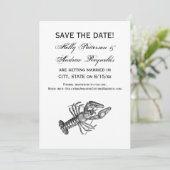 Invitation Dessin Homard Vintage #1 (Debout devant)