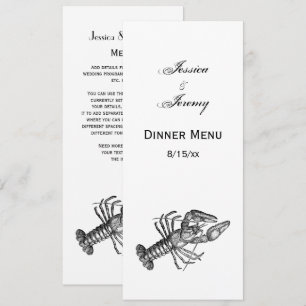 Invitation Dessin Homard Vintage #1