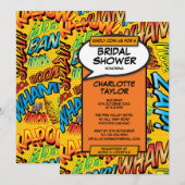 Invitation Dessin humoristique Fête de l'mariée moderne (Devant / Derrière)