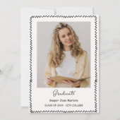 Invitation Dessin main Doodles Whimsical Graduation Party (Dos)