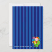 Invitation Dessin moderne amusant, fête de Noël du Père Noël, (Dos)