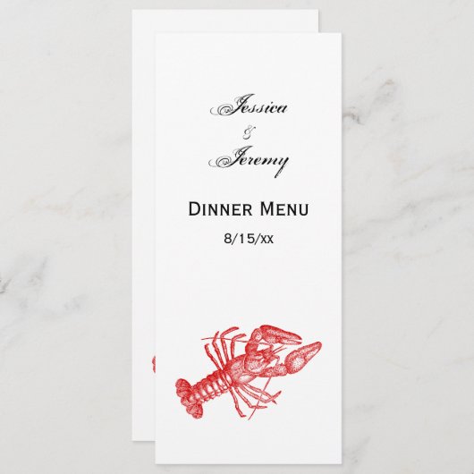 Invitation Dessin original Red Lobster #1 (Devant / Derrière)