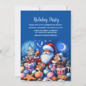 Invitation Dessin Pastel de Fêtes Père Noël (Devant)