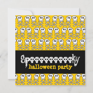 Invitation Dessin Pirate Skuls & Bones Kid Halloween Party