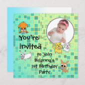 Invitation Dessin sur le chien d'invitation pour la fête d'an (Devant / Derrière)