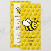 Invitation Dessin sur les abeilles (Devant / Derrière)