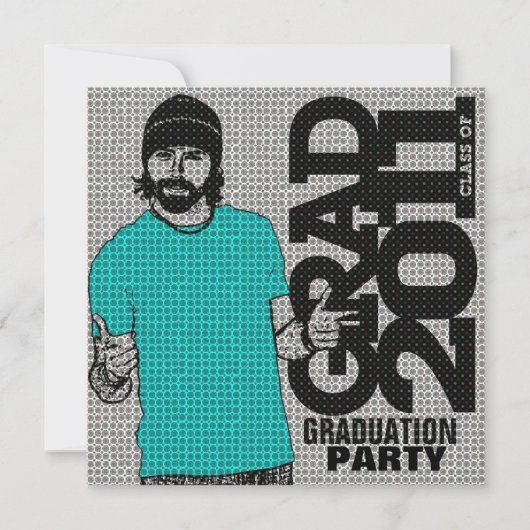 Invitation Dessin sur l'invitation du Parti de la graduation (Devant)