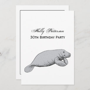 Invitation Dessin vintage Manate