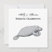 Invitation Dessin vintage Manate (Devant)