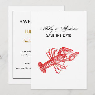 Invitation Dessin Vintage Red Lobster #1