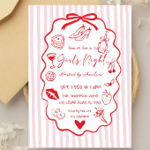 Invitation dessinée à la main pour une soirée entr