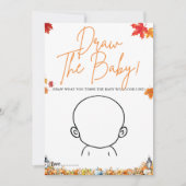 Invitation DESSINER LE JEU BÉBÉ Baby shower JEU PETIT CITROUI (Devant)