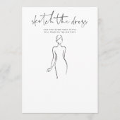 Invitation Dessinez la Fête des mariées de jeu de la robe imp (Devant)