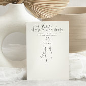 Invitation Dessinez la Fête des mariées de jeu de la robe imp