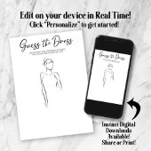 Invitation Dessinez le jeu de la Fête des mariées vestimentai