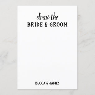 Invitation Dessinez le kit de coloration Mariage de Happy Cou