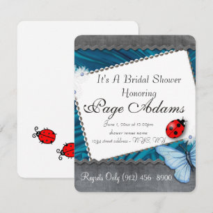 Invitation Destin romantique de Fête de la mariée de