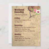 Invitation Destination 30e anniversaire Rustic Cowgirl 2 côté (Dos)