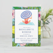 Invitation Destination Bachelorette Beach Week-end Voyage (Debout devant)