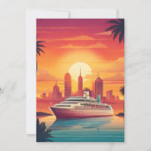Invitation Destination bateau de croisière tropicale fête d'a (Dos)