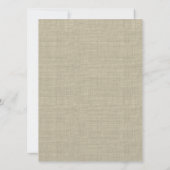 Invitation Destination Beach Burlap et Mariage de dentelle (Dos)
