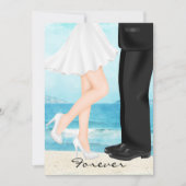 Invitation Destination Beach Mariage avec Mariée et Salle (Devant)