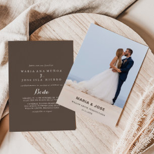 Invitation Destination Beach Photo Espagnol Boda Mariage