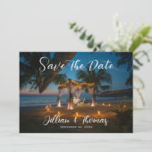 Invitation Destination Beach Wedding Enregistrer La Date (Debout devant)