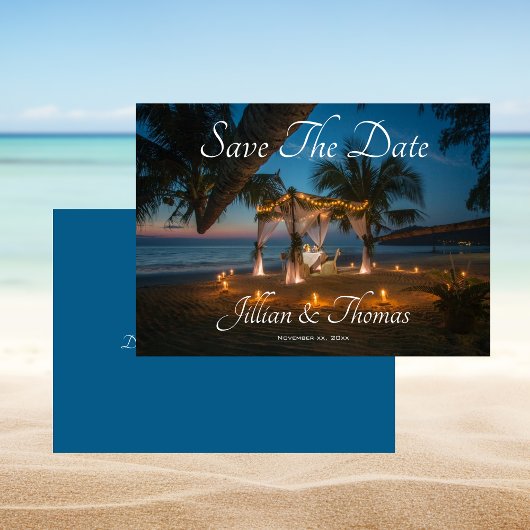 Invitation Destination Beach Wedding Enregistrer La Date