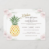 Invitation Destination Chic Aloha Tropical Beach Mariage (Devant / Derrière)