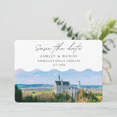 Invitation Destination de mariage à Hohenschwangau Enregistre (Debout devant)