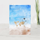 Invitation Destination de mariage au Mexique Passeport Monde  (Dos)