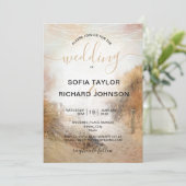 Invitation Destination de mariage Dunes de sable Plage Herbe  (Debout devant)