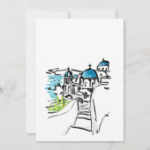 Invitation Destination de mariage île grecque de Skiathos mod (Dos)