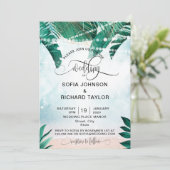 Invitation destination de mariage île plage océan (Debout devant)