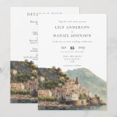 Invitation Destination de mariage italien Amalfi Tout compris (Devant / Derrière)