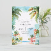 Invitation Destination de mariage KEY WEST Floride Keys  (Debout devant)